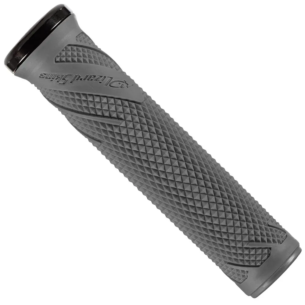 uPRISE Bikes Lizard Skins Wasatch Single-Clamp Lock-On MTB Grips - 136mm - Grey | Price match, 365 day return s, 18-Month Warranty, Finance Available & Free UK Delivery
